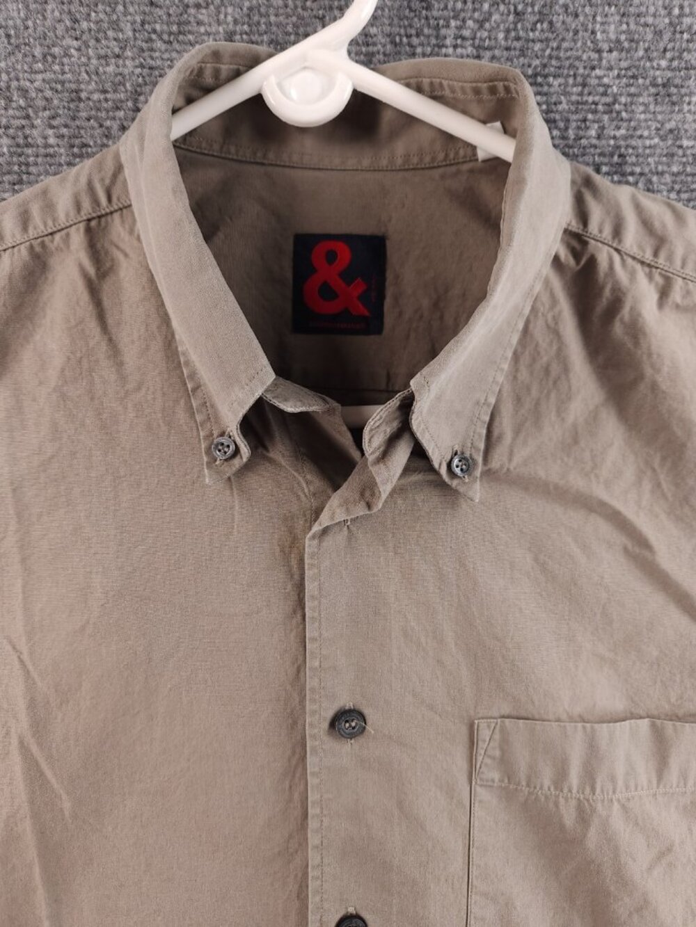 & By Dolce & Gabbana Button Up Shirt Men Brown Italy Size 50 Long Sleeve Cotton